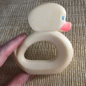 Vintage Sanitoy duck baby rattle